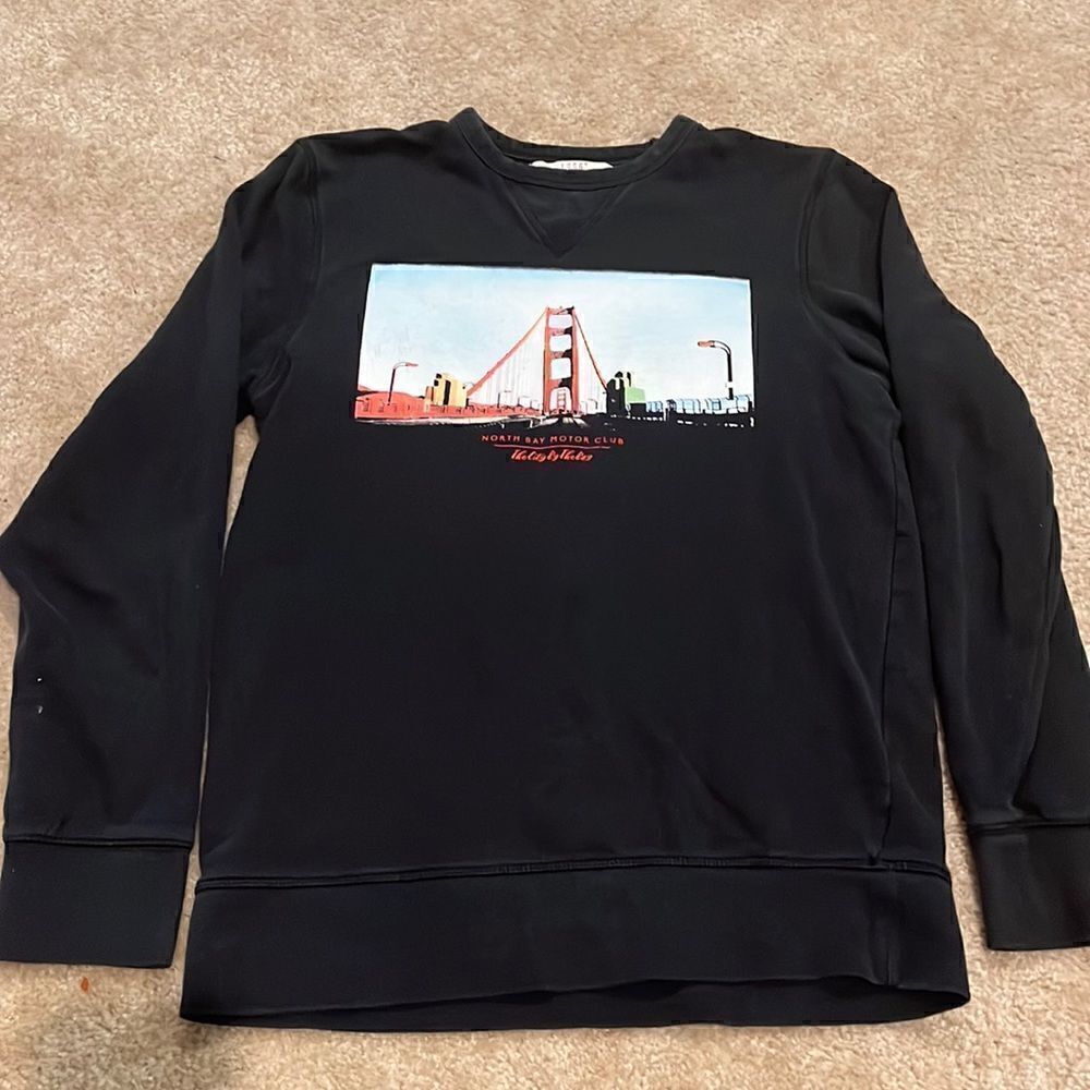 H&M “North Bay Motor Club” crewneck sweater, size Small